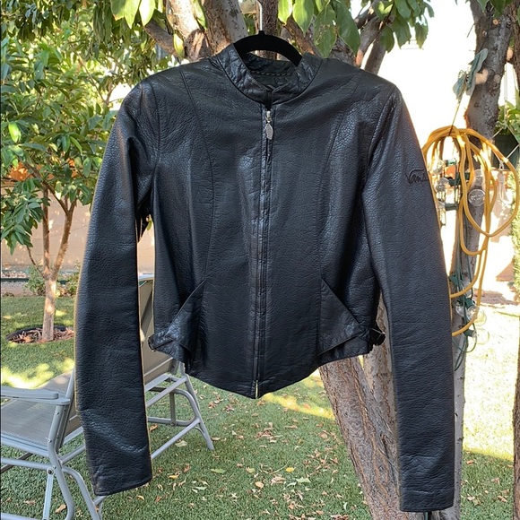 Vans Black Leather Jacket - Picture 1 of 7